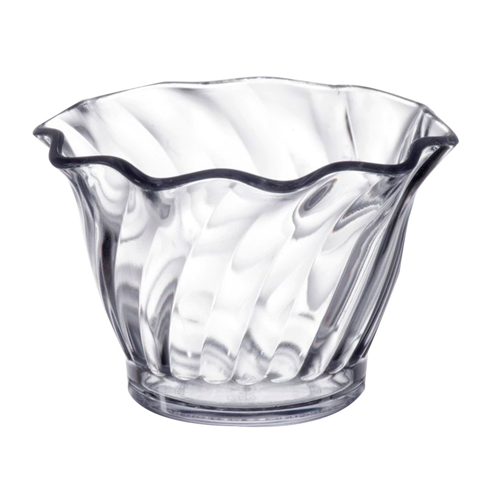 Plato hondo remolino 5oz policarbonato transparente - Cambro