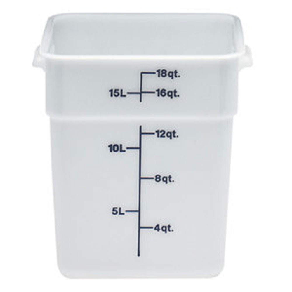 Recipiente cuadrado 17.2lts. polietileno blanco - Cambro