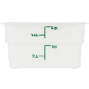 Recipiente cuadrado 1.9 lts. polietileno blanco - Cambro USA
