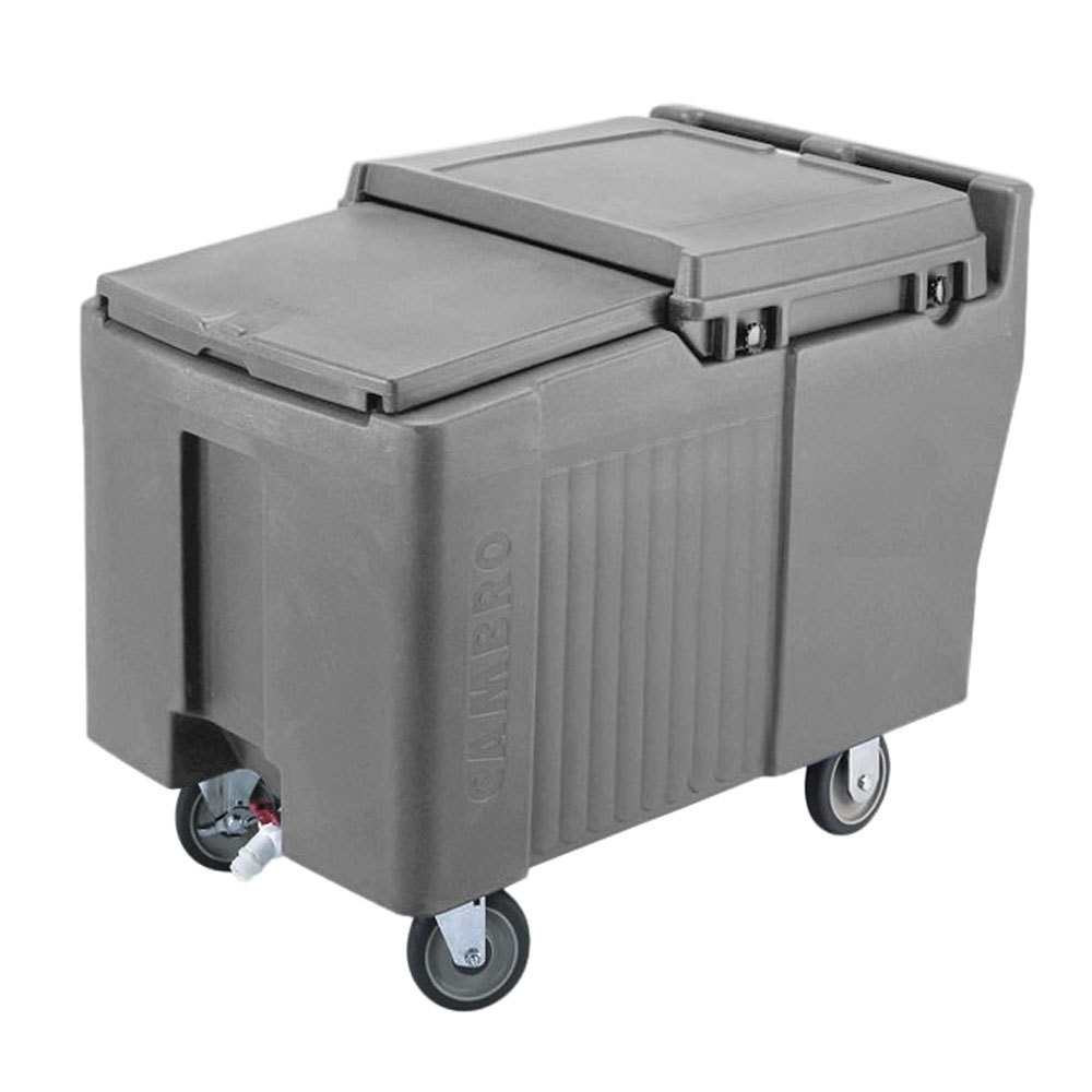 Carro hielo tapa deslizable cap. 80gk 61 x 95 x 74.5cm gris granito - Cambro USA