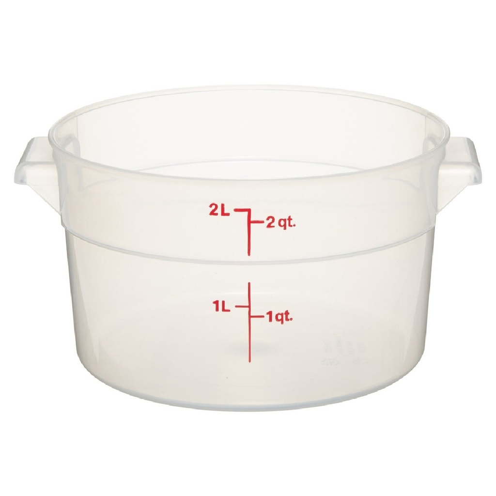 Recipiente redondo 1.9lts. polipropileno translucido - Cambro USA