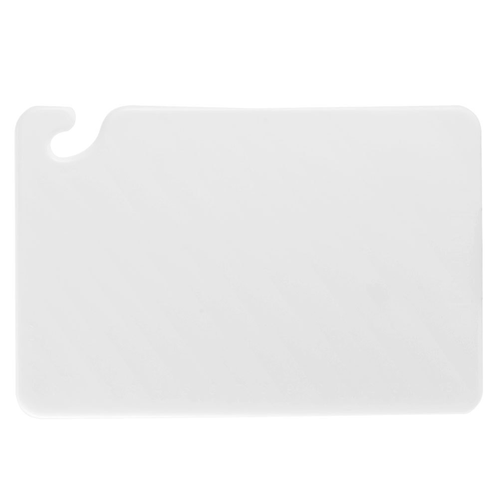 Tabla blanca corte 12&quot; x 18&quot; x 1/2&quot; gancho para colgar - San Jamar