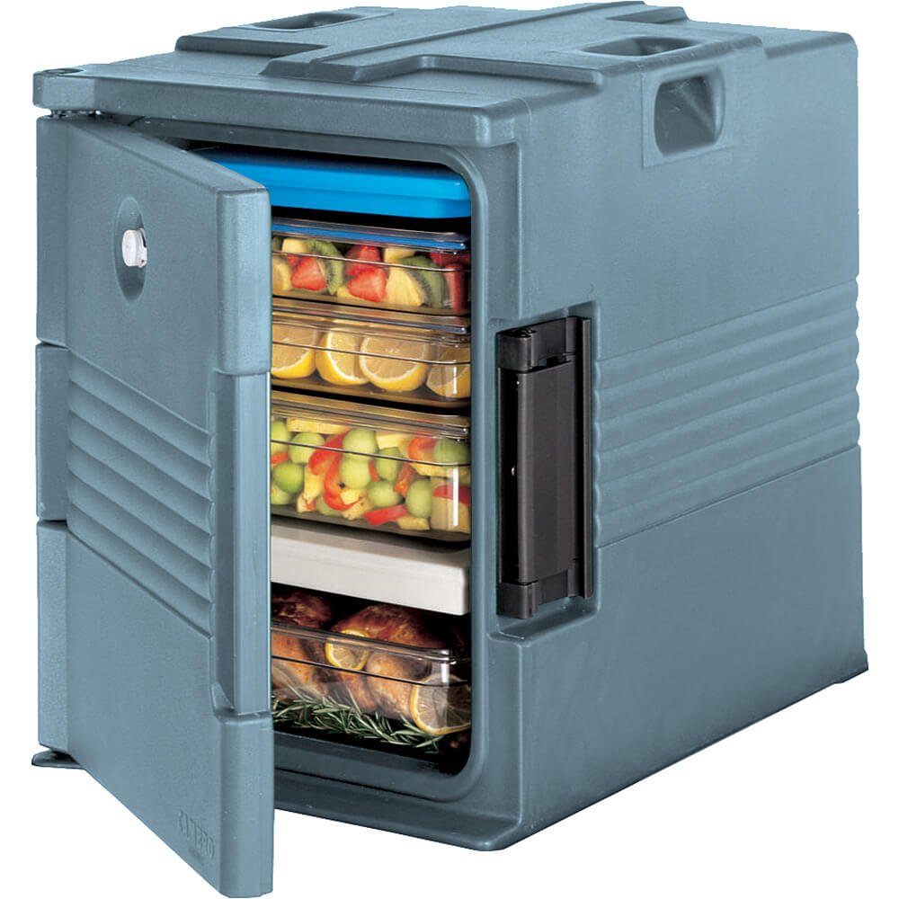 Transportador isotérmico carga frontal. Dimensiones: 46 ancho x 65 fondo x 63.5 cm altura,  azul - Cambro India