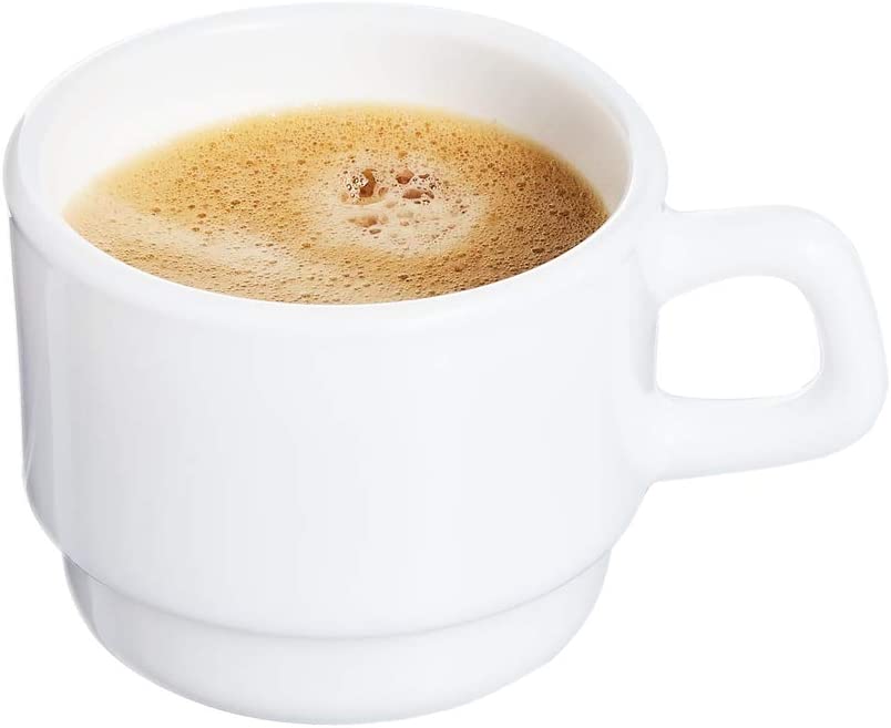 Taza Blanca de Vidrio Templado Restaurante, 4 1/4 oz - Arcoroc