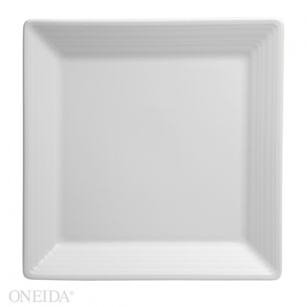Plato cuadrado porcelana fina 25cm botticelli  - Oneida