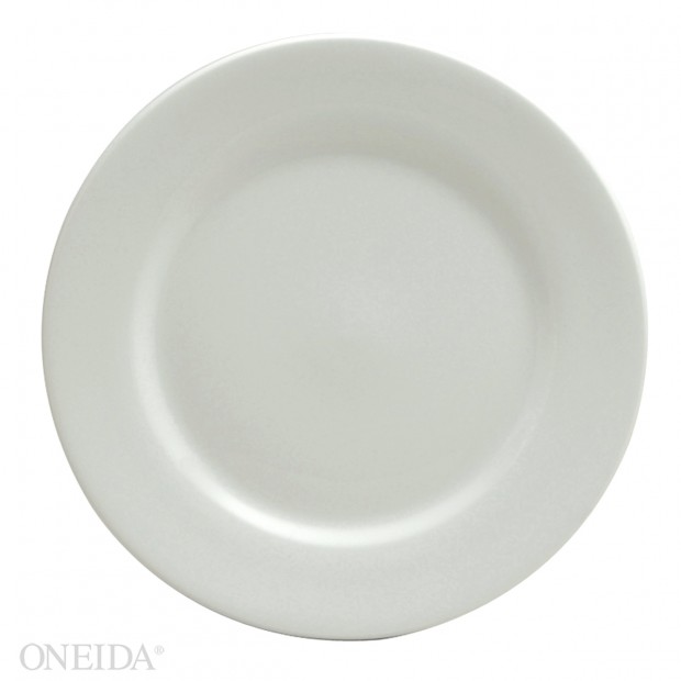 Plato redondo blanco brillante ala ancha 30cm (Outlet) - Oneida
