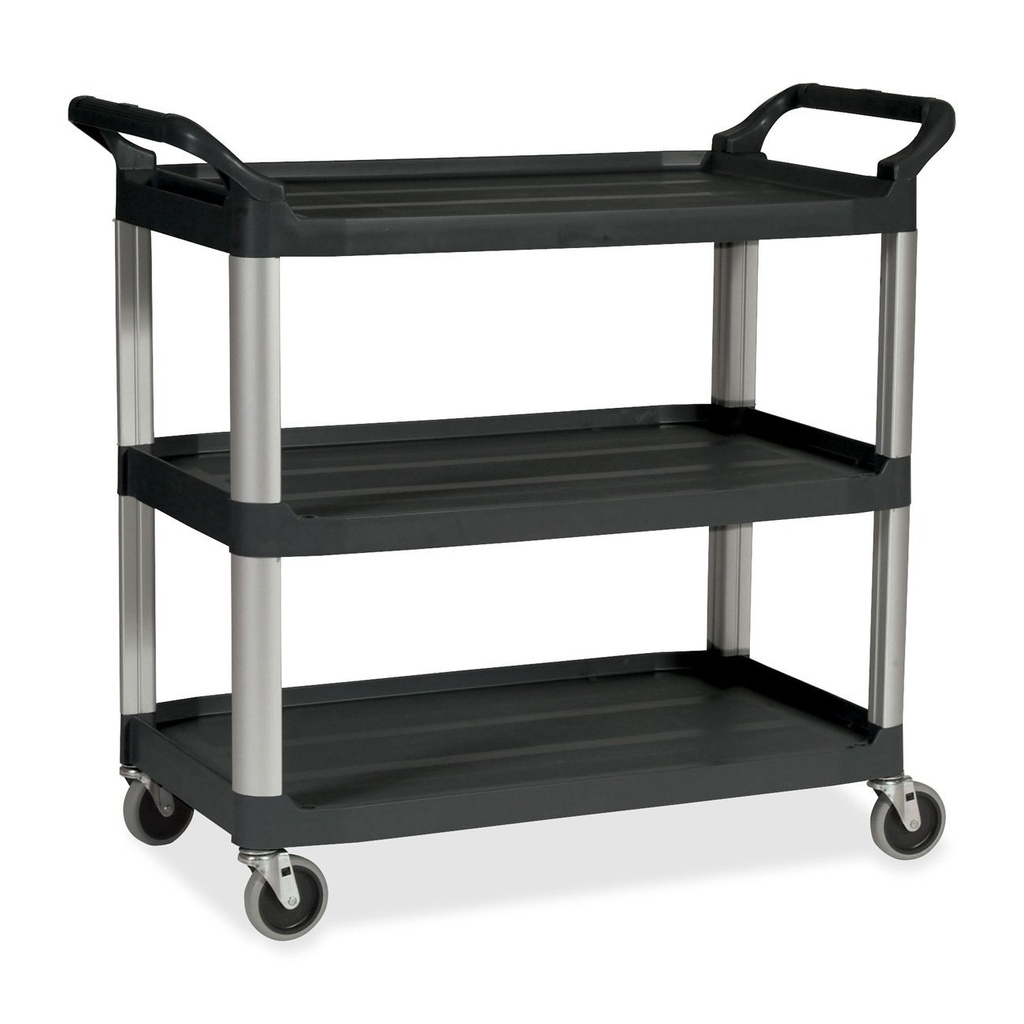 Carro de servicio negro abierto 3 estantes - Rubbermaid Local