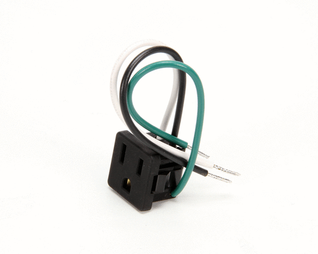 Receptacle, 3way Blk - True
