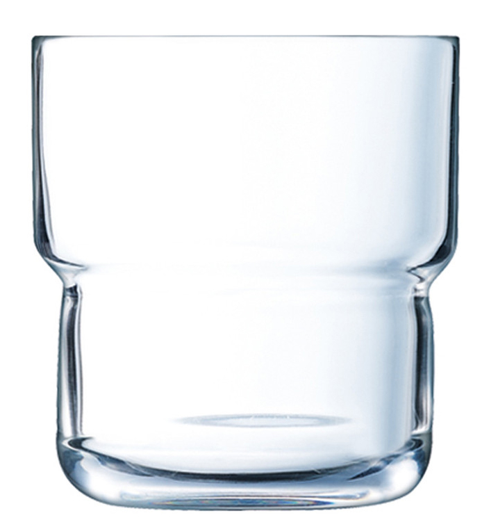 Vaso Log Apilable de Vidrio Templado, 10.75 oz - Arcoroc