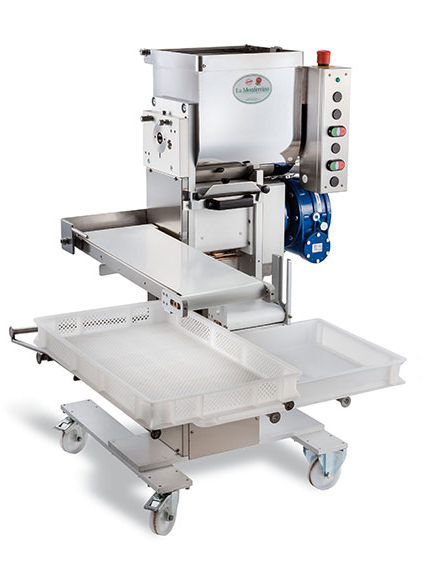 Laminadora automática con cubeta amasadora individual 168 mm de ancho - La Monferrina