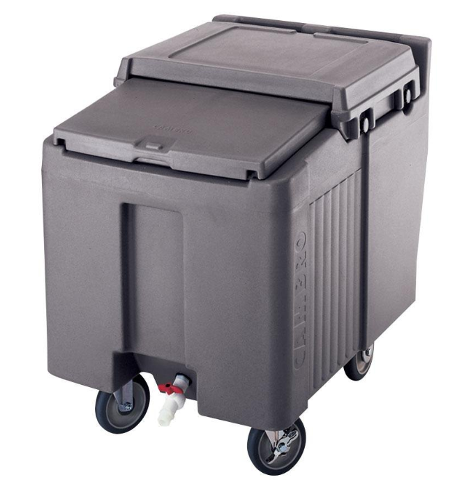 Carro para hielo con tapa deslizable57 kg / 125 lb, color azul pizarra - Cambro India