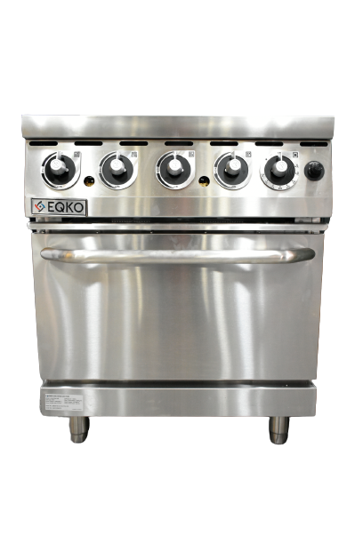 Estufa a gas de 4 quemadores con horno - EQKO CN