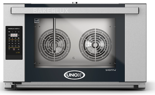 Horno de convección eléctrico con humedad para 4 bandejas BAKERLUX SHOP.Pro™ LED - Unox