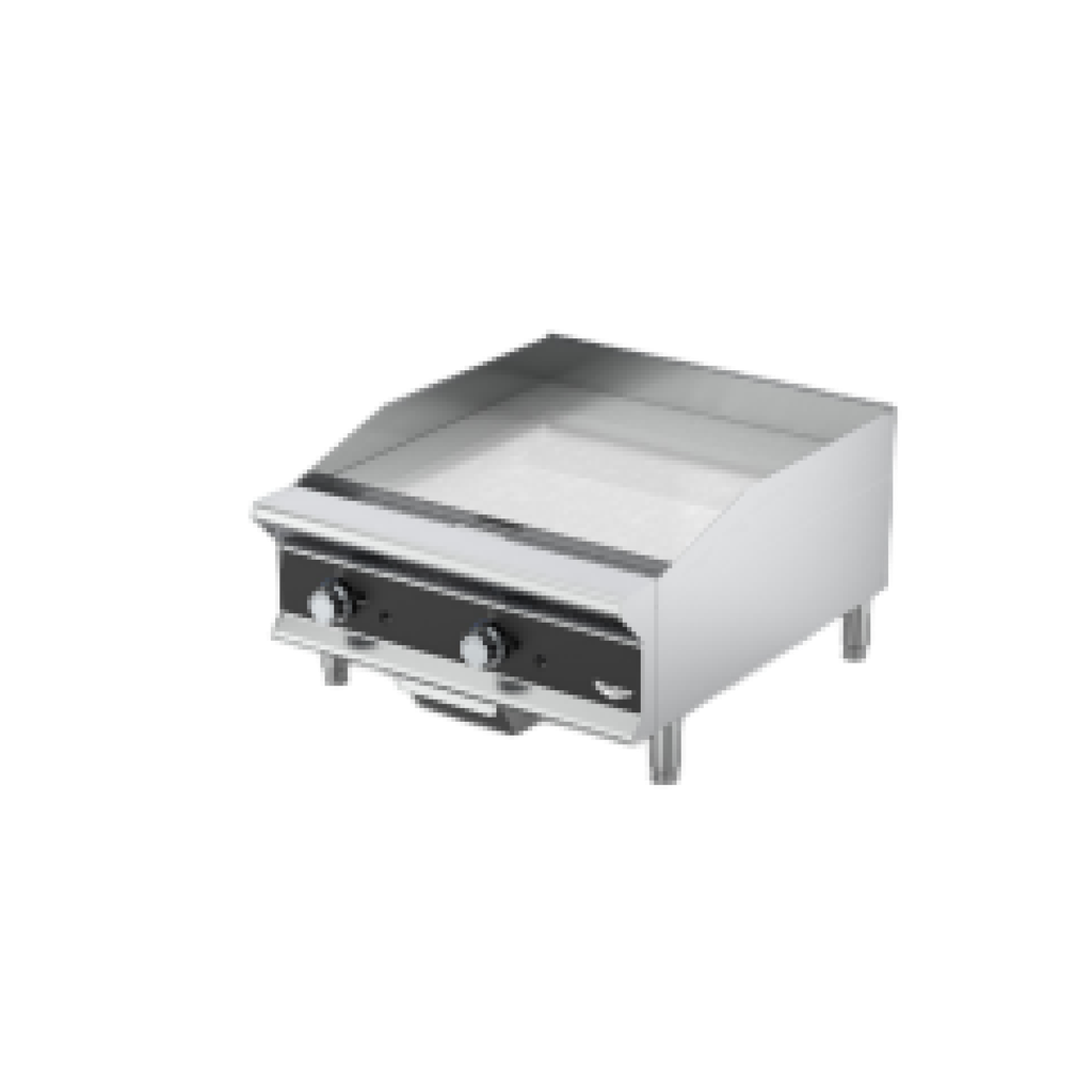 Plancha a gas de 24" para trabajo medio, con controles manuales - Vollrath