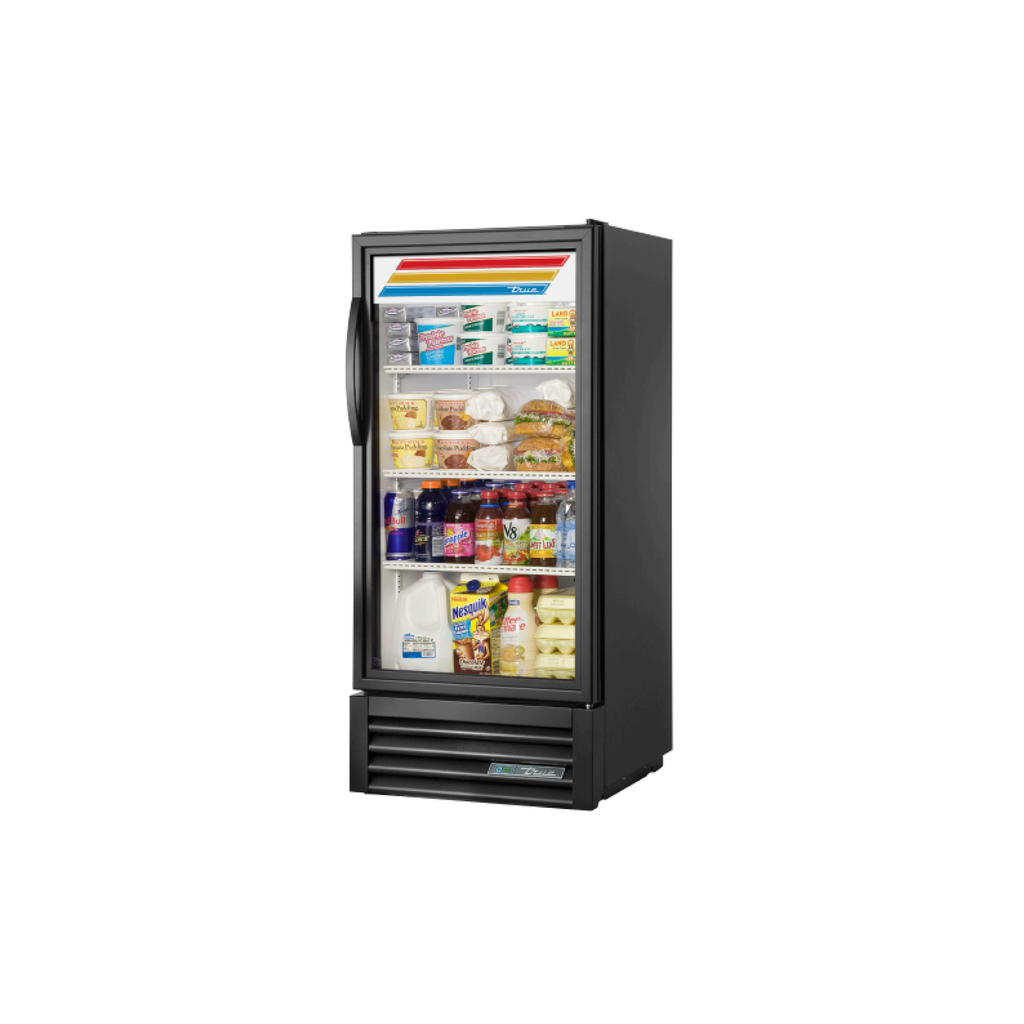 Exhibidor refrigerado con puerta de vidrio de 3 parrillas y refrigerante HC R290 - True