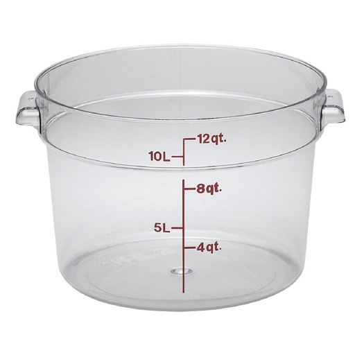 [RFSCW12135] Recipiente redondo 11.4lts. policarbonato transparente - Cambro USA