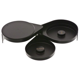 [MGR3] Base decorada margaritas escarchador 3 compartimientos - American Metalcraft
