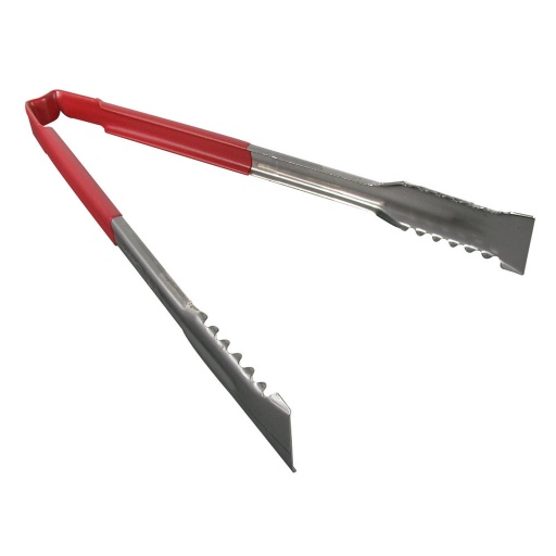 [4791240] Pinza utilitaria mango rojo antimicrobial 30.1 cm inox - Vollrath