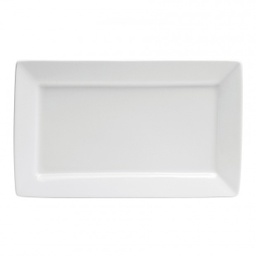 [F8010000359S-O] Plato Rectangular Europeo en Porcelana Blanco Brillante 29 cm - Oneida