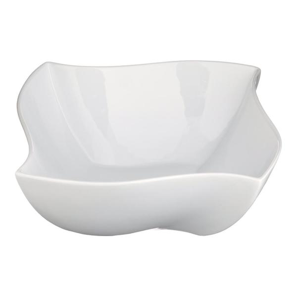 [F8010000733-O] Tazón ondas porcelana 487ml -17.5 cm Blanco brillantes  - Oneida