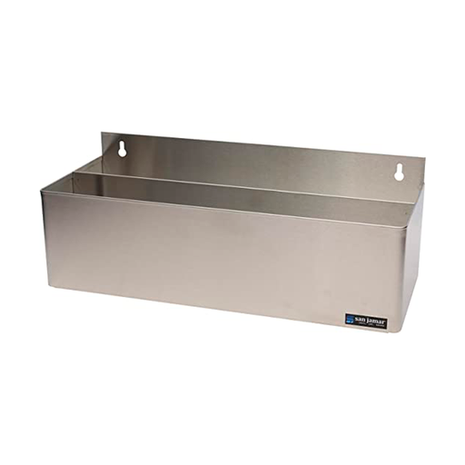 [B5522] Riel en acero inoxidable para 5 botellas, 54 cm x 10,5 cm x 15,2 cm (frente, fondo, alto) - San Jamar