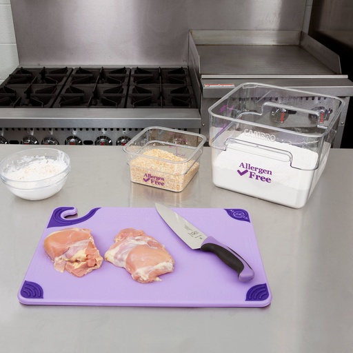 [CBG121812PR] Tabla corte purpura antideslizante (alergenos) 30.5 x 45.7 x 1.3 cm  - San Jamar