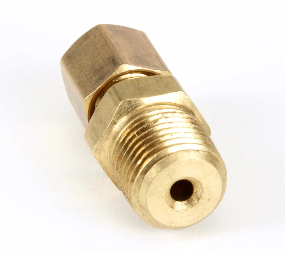 Fitting adaptor 1/8" NPT x 1/8" tube brass - Frymaster
