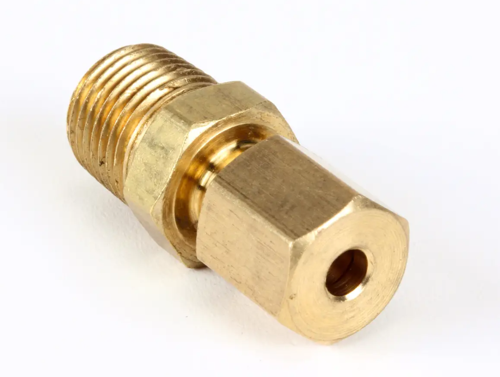 Fitting adaptor 1/8" NPT x 1/8" tube brass - Frymaster