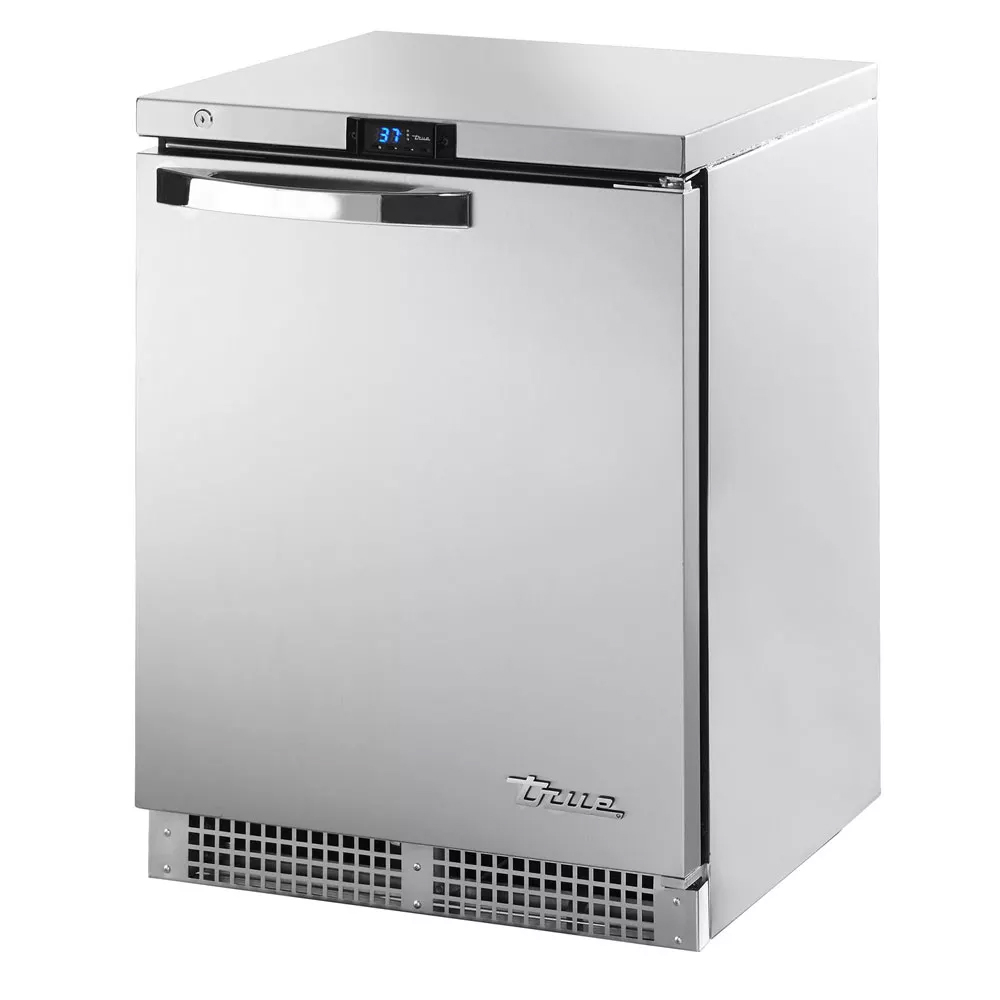 Refrigerador bajo mostrador,1 puerta sólida, 2 parrillas, HC R290, 24 de frente - True
