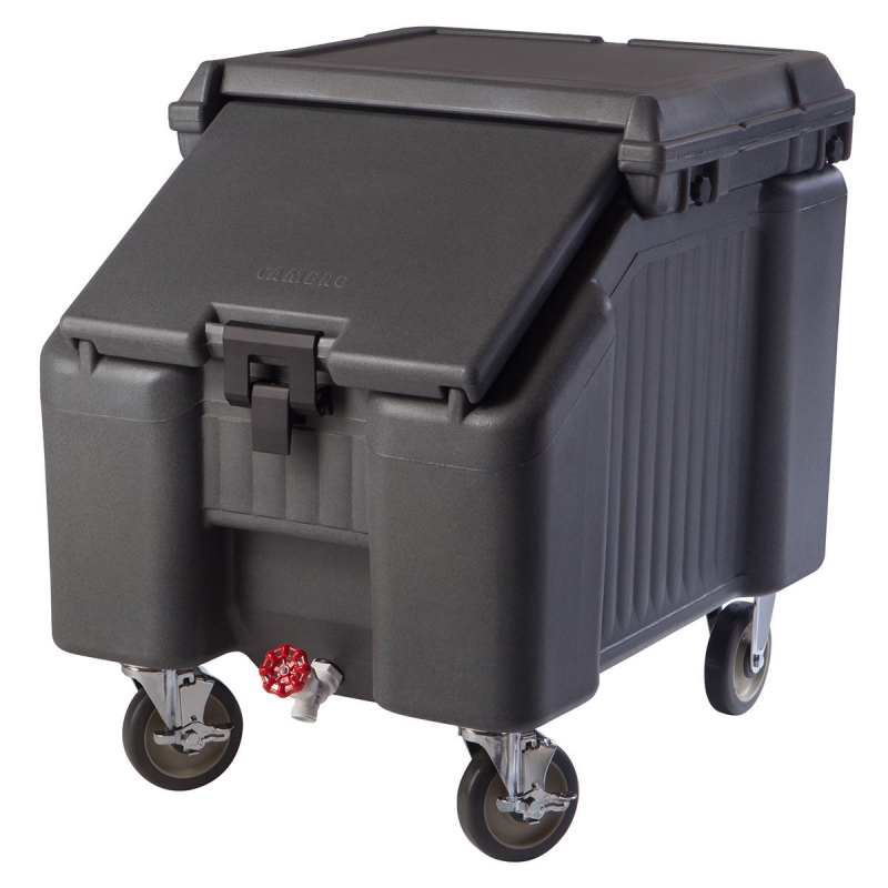 Carro hielo tapa deslizable cap. 46 kg 57 x 77 x 73cm gris granito Cambro