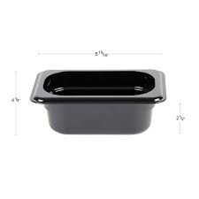 Recipiente 1/9 policarbonato 16oz negro Cambro