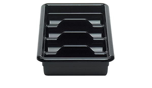 Recipiente para utensilios 4 compartimentos polietileno negro Cambro