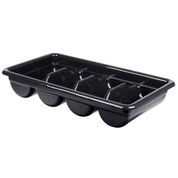 Recipiente para utensilios 4 compartimentos polietileno negro Cambro