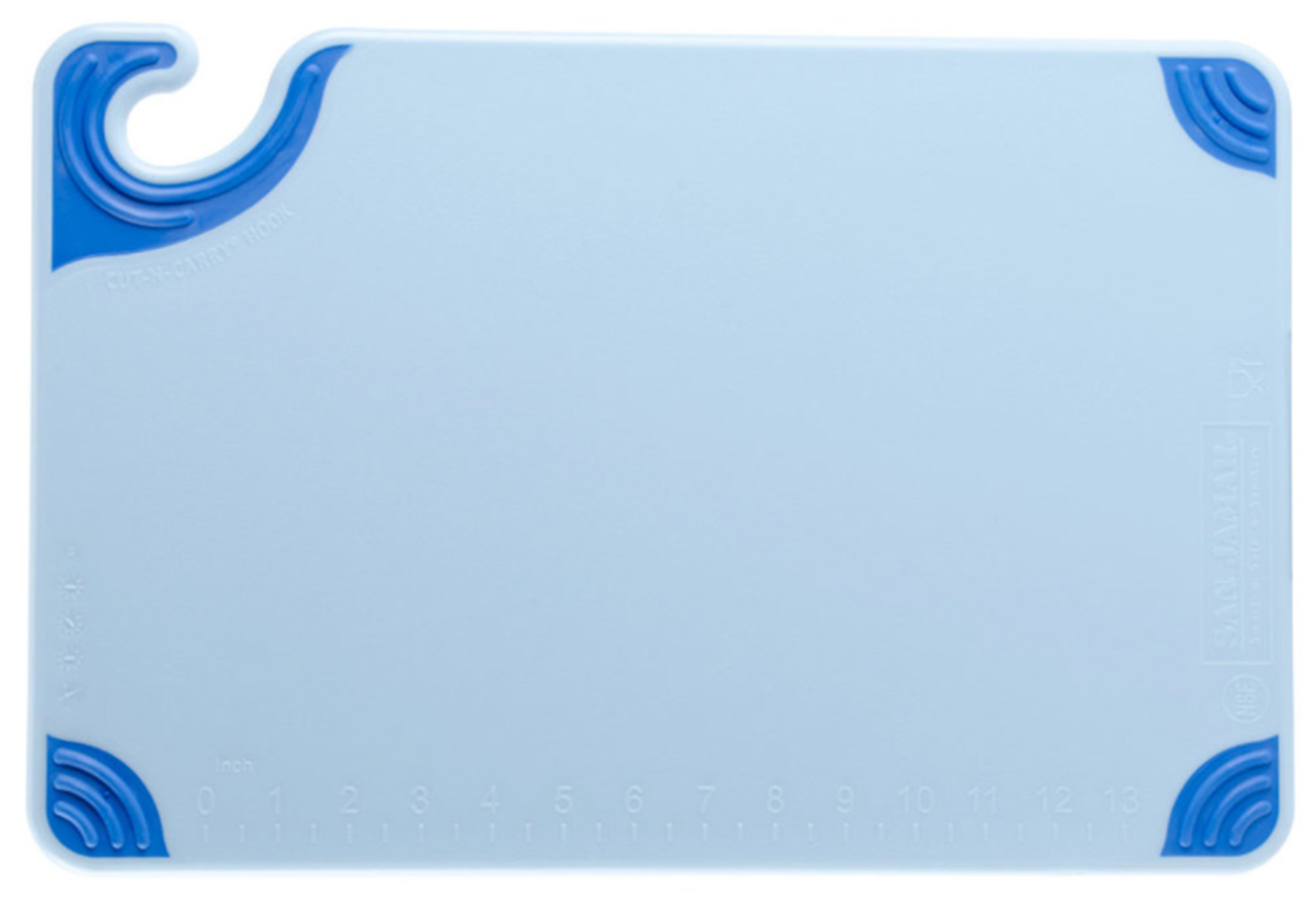 Tabla azul corte con antideslizante 12&quot; x 18&quot; x 1/2&quot; San Jamar