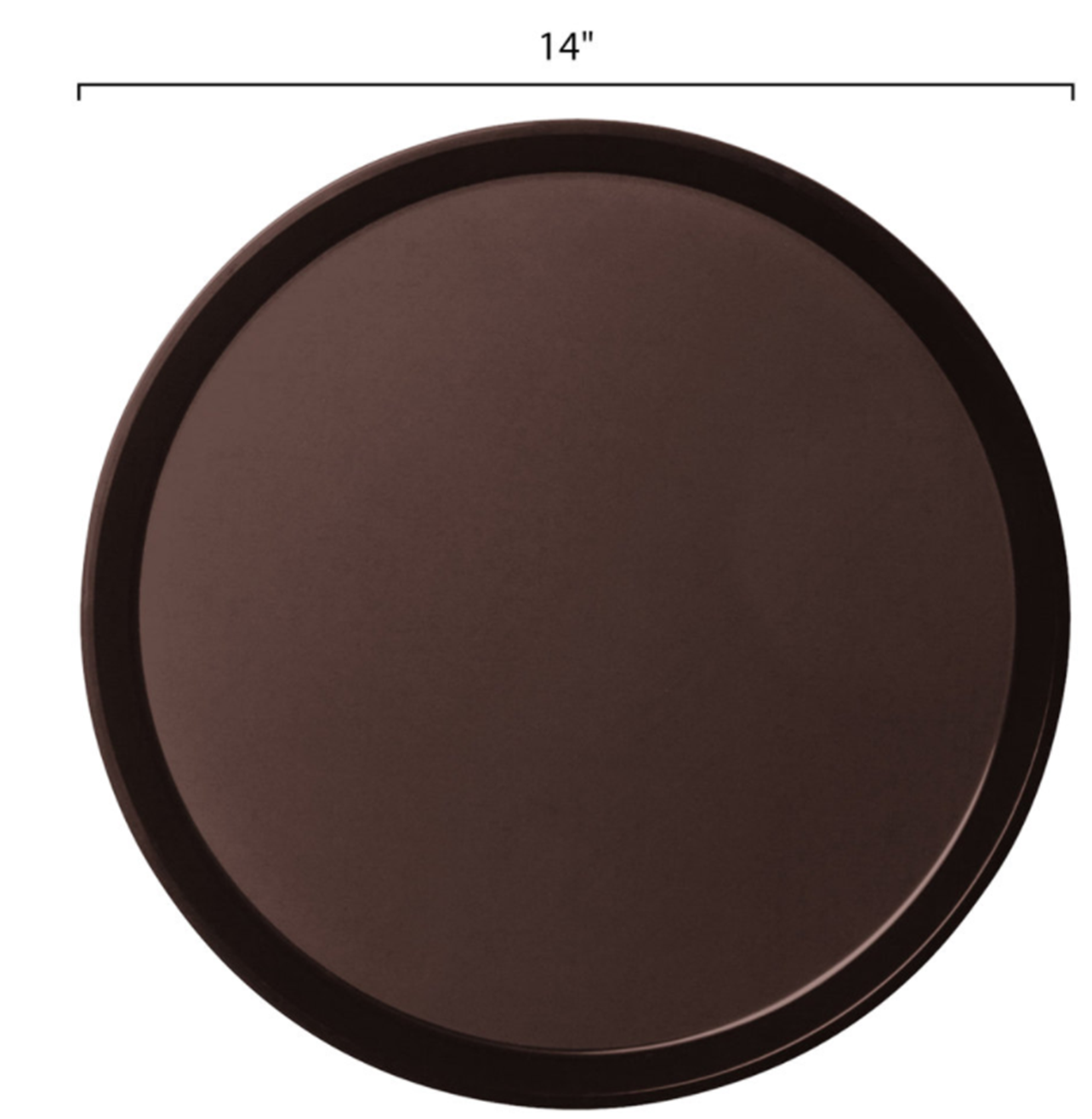 Bandeja antideslizante circular de 14&quot; (35,56cm.) color castaño  Cambro