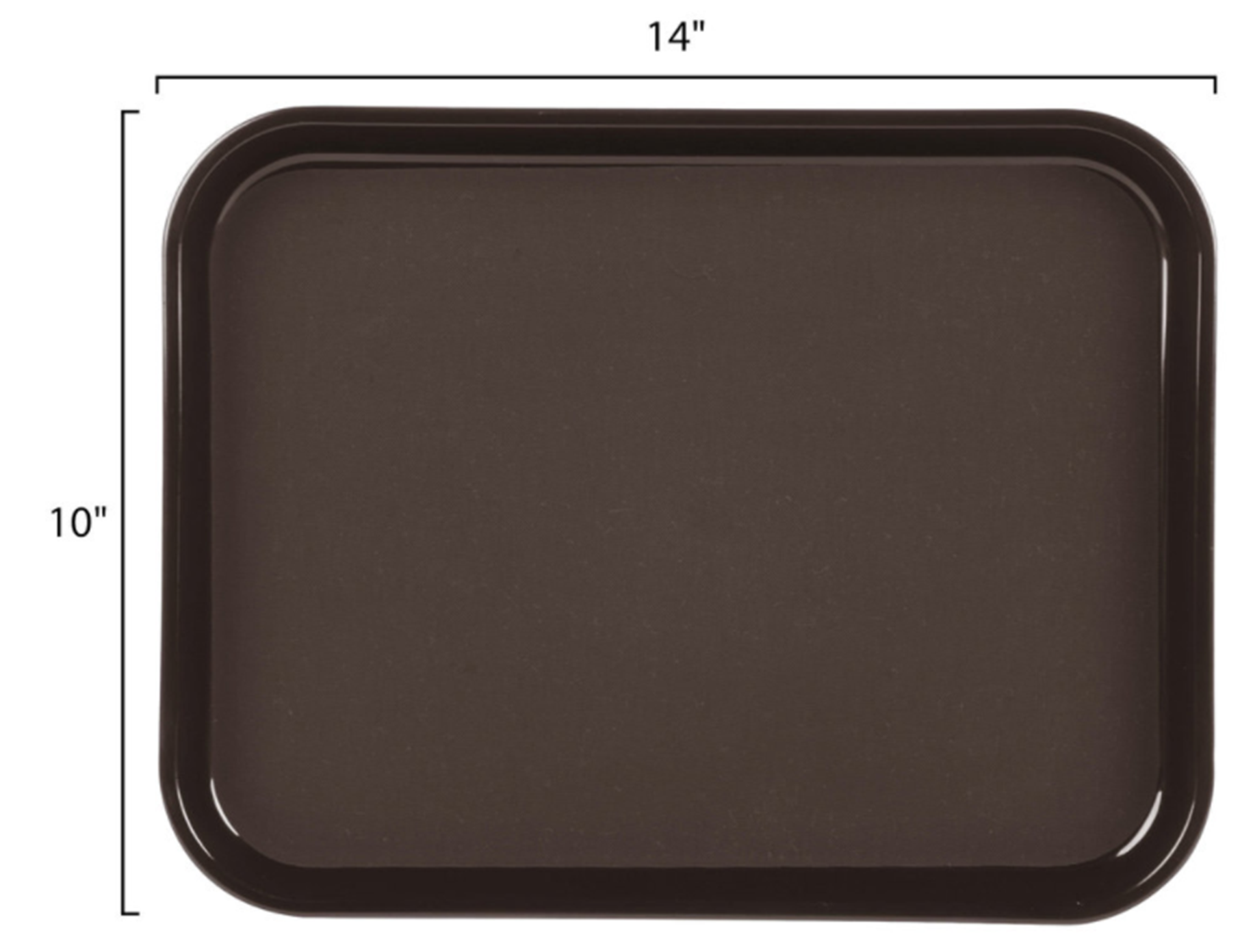 Bandeja antideslizante rectangular polipropileno 27 x 34.5cm castaño Cambro