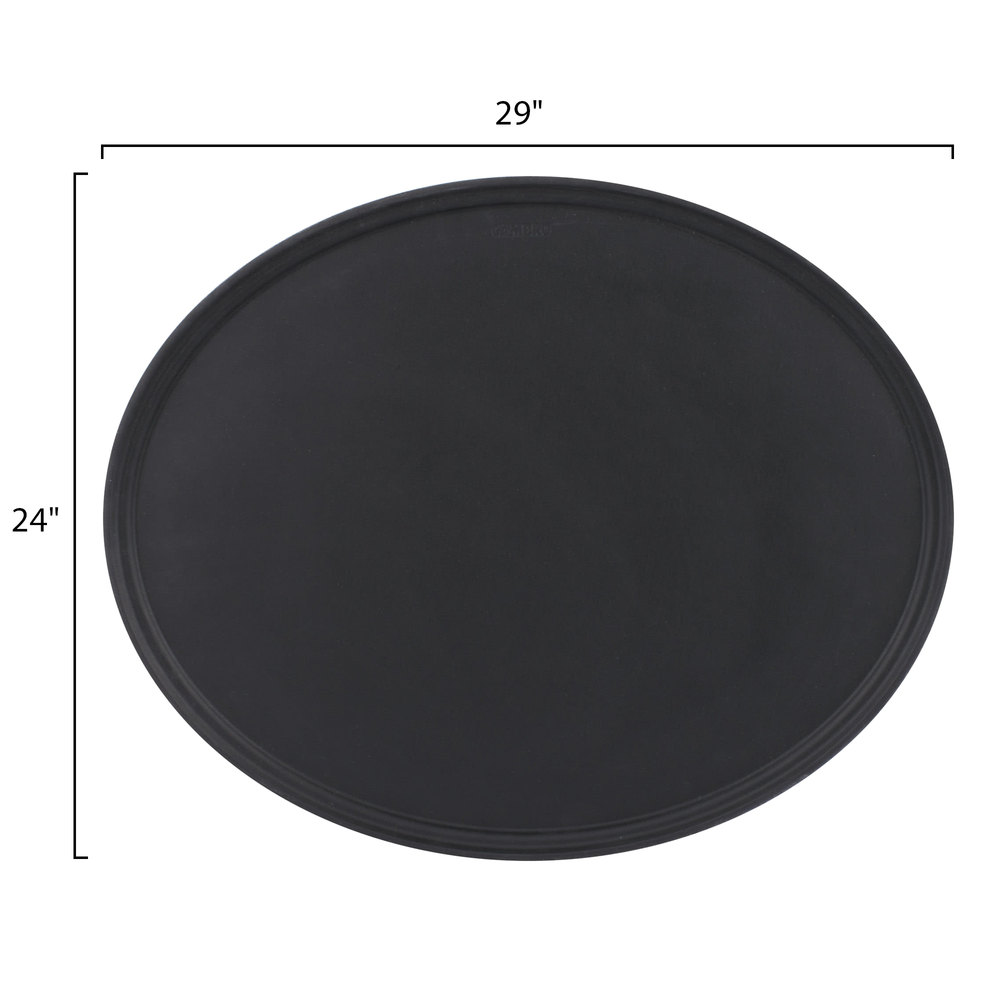 Bandeja fibra vidrio ovalada antideslizante 73.5x60cm negro Cambro