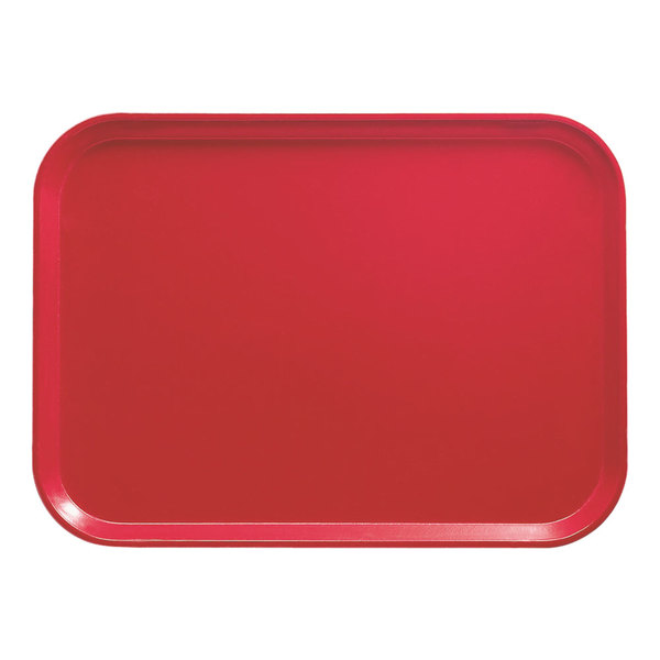 Bandeja fibra vidrio rectangular 38 x 51.5 cm rojo Cambro