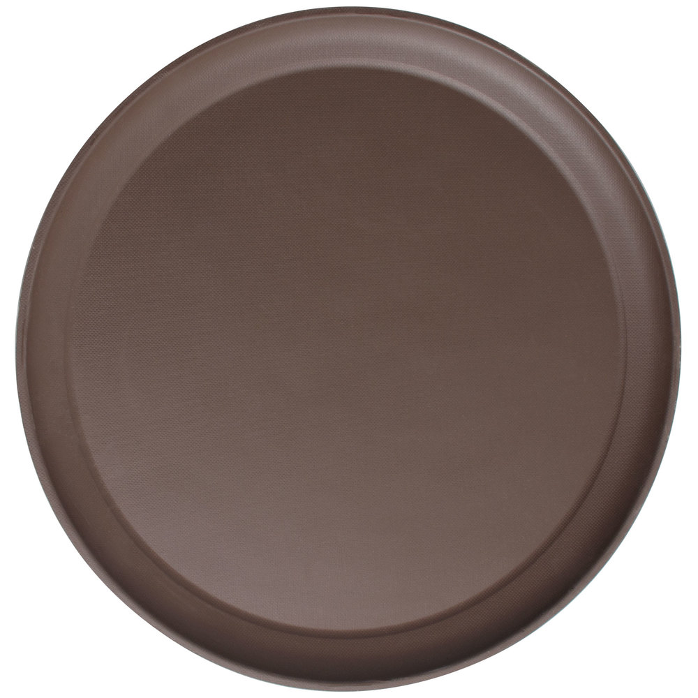 Bandeja fibra vidrio redonda antideslizante 40.5cm bronceado Cambro