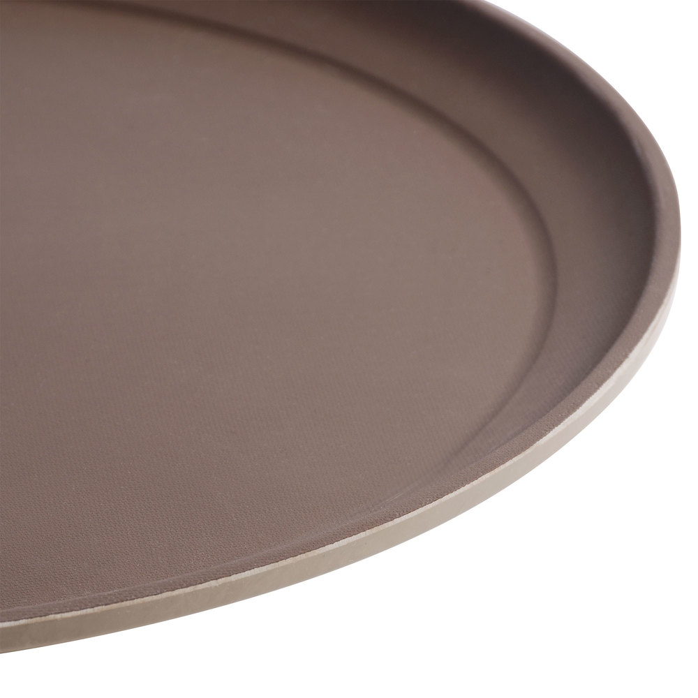 Bandeja fibra vidrio redonda antideslizante 40.5cm bronceado Cambro