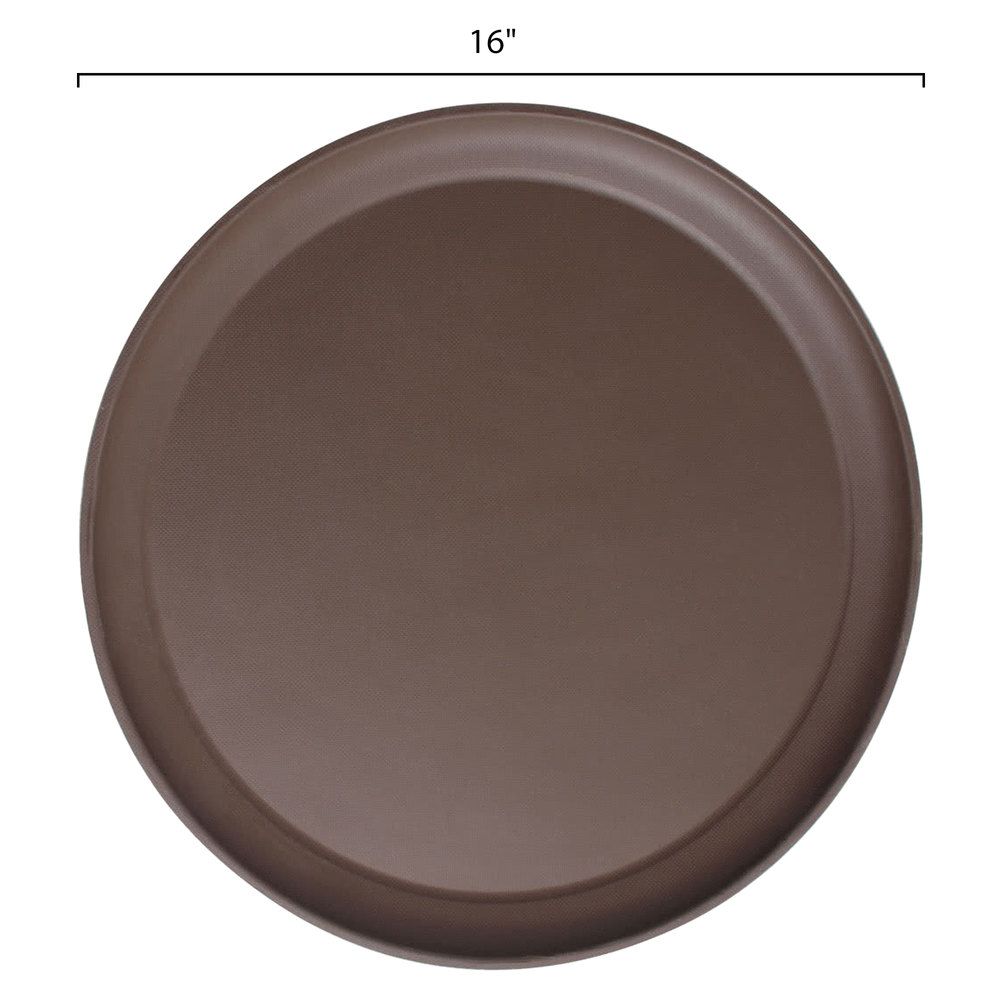 Bandeja fibra vidrio redonda antideslizante 40.5cm bronceado Cambro