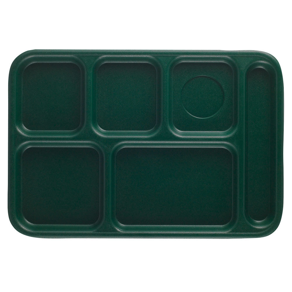 Bandeja plastico ABS 6 compartimentos verde Cambro