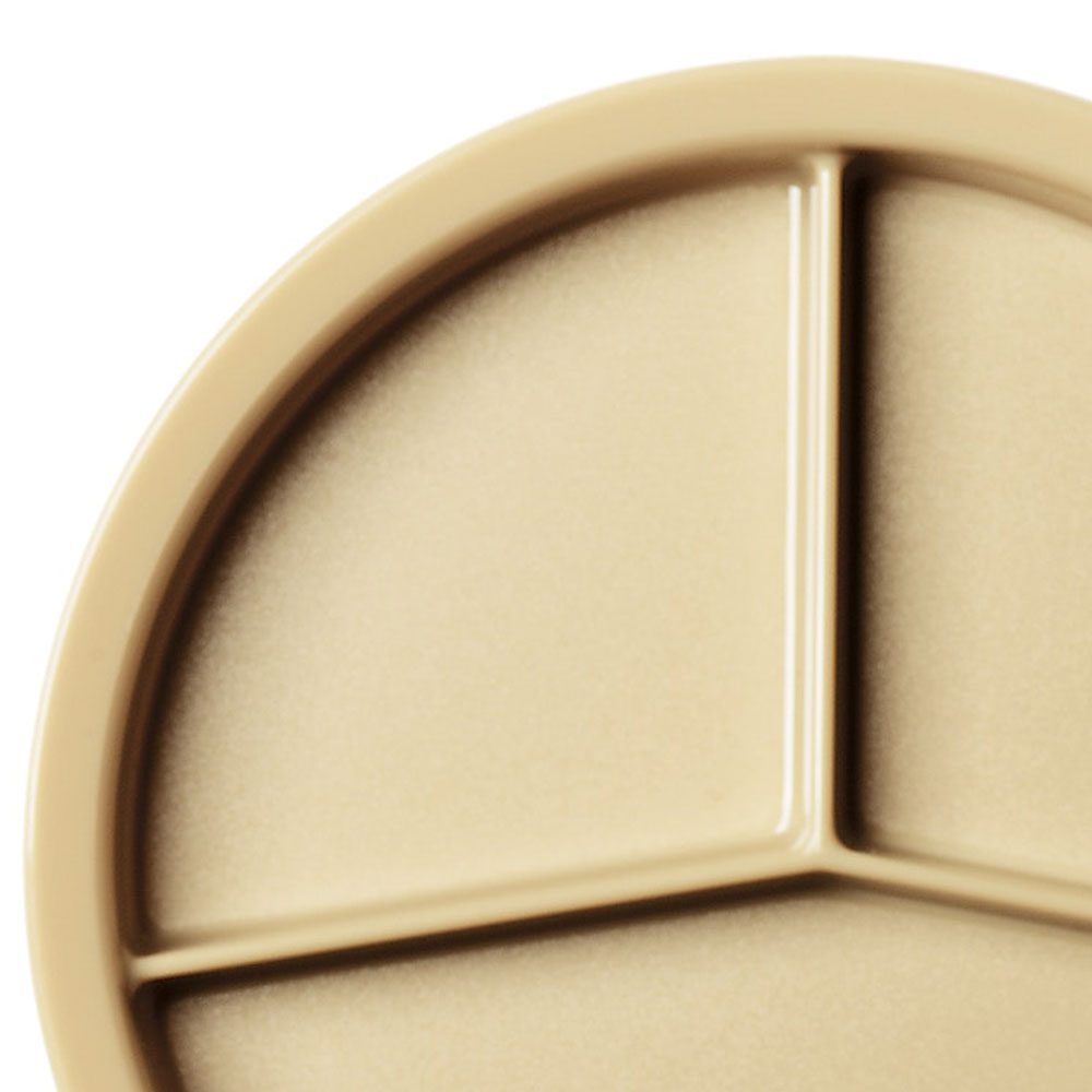 Plato 3 compartimentos 24.1 cm borde delgado beige Cambro