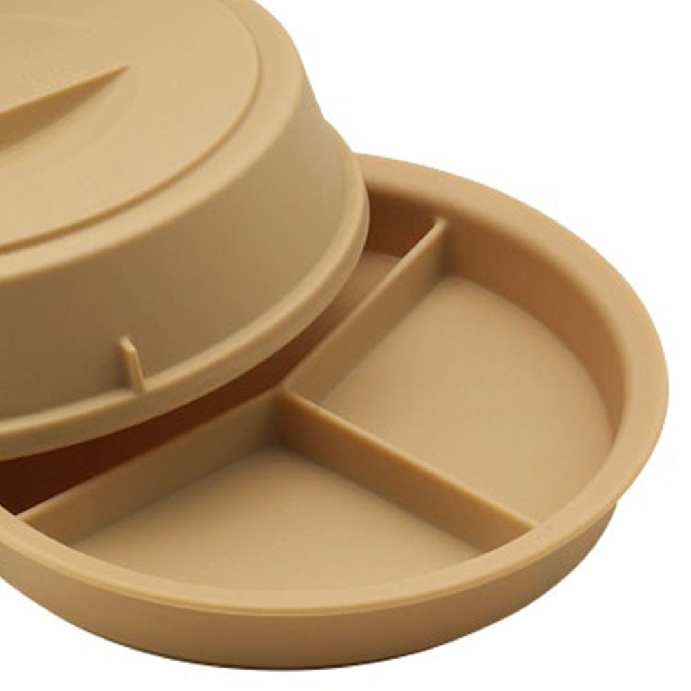 Plato isotermico completo 3 compartimientos 22.9cm policarbonato beige Cambro