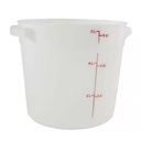 Recipiente redondo 5.7lts. polietileno blanco Cambro