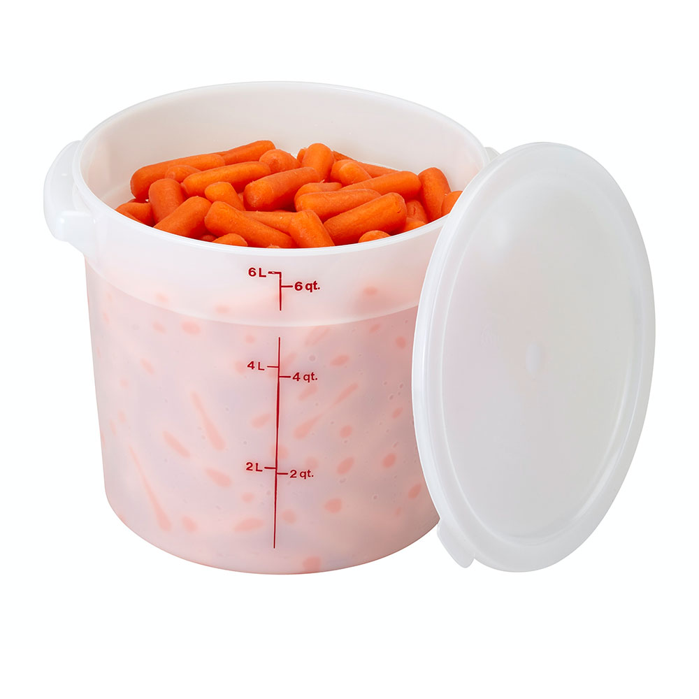 Recipiente redondo 5.7lts. polietileno blanco Cambro