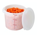 Recipiente redondo 5.7lts. polietileno blanco Cambro