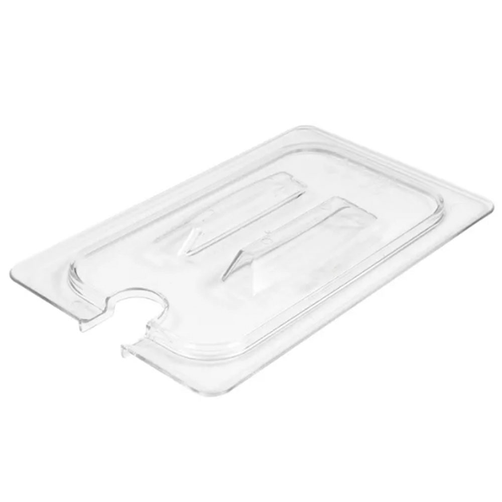 Tapa asa y muesca azafate de 1/4 policarbonato transparente Cambro
