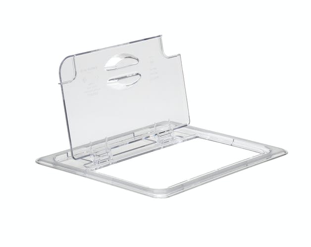 Tapa bisagra muesca azafate 1/2 policarbonato transparente Cambro