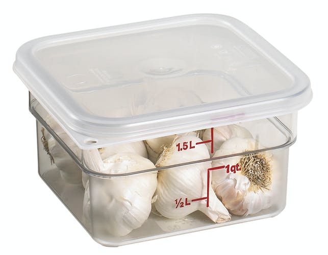 Tapa para los recipientes cuadrados 1.9 y 3.8lt translucido Cambro